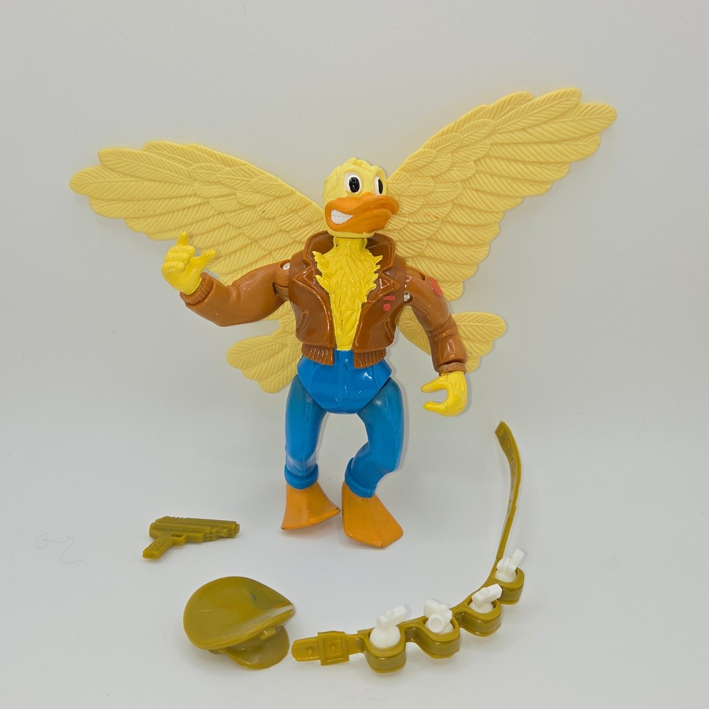 TMNT Orginal Ace Duck Action Figure 1989 Vintage Ninja Turtles 100% Complete